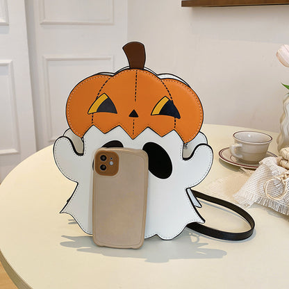 Cute Halloween Shoulder Bag – Pumpkin & Ghost 3D Crossbody Candy Purse