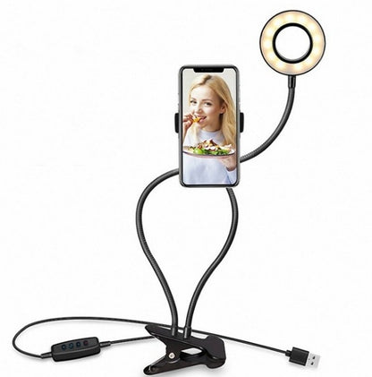 LED Selfie Ring Light – 8cm Adjustable Stand for Makeup & Live Streaming