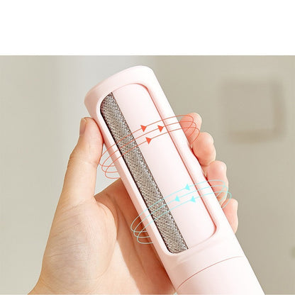 2-in-1 Reusable Pet Hair Remover – Self-Cleaning Lint Roller Brush for Cat & Dog Fur