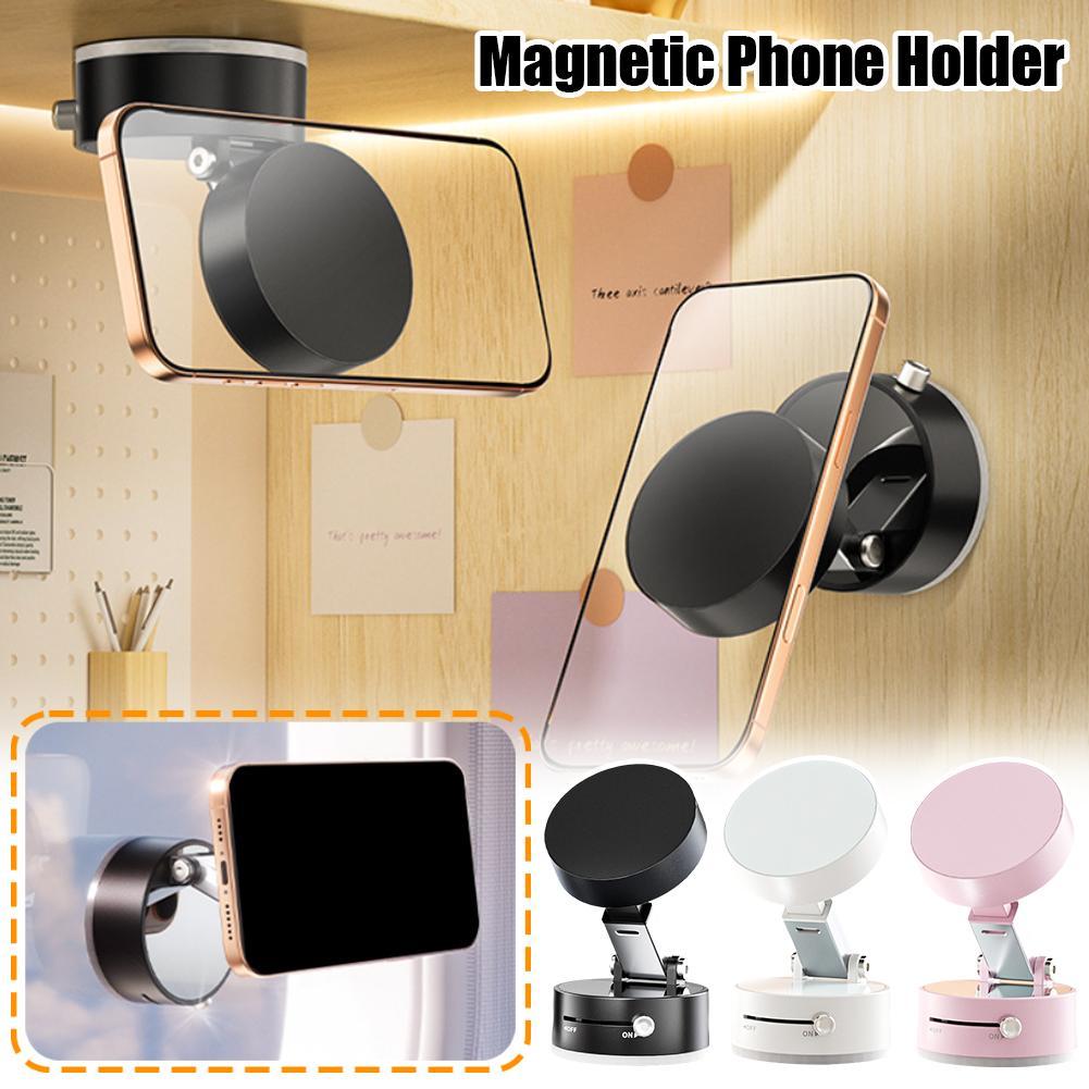 Magnetic Car Phone Mount – Foldable Suction Cup Holder for Smartphones & GPS