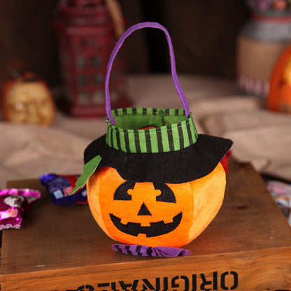 Halloween Pumpkin Candy Bag – Cute Kids Trick-or-Treat Basket & Cosplay Handbag