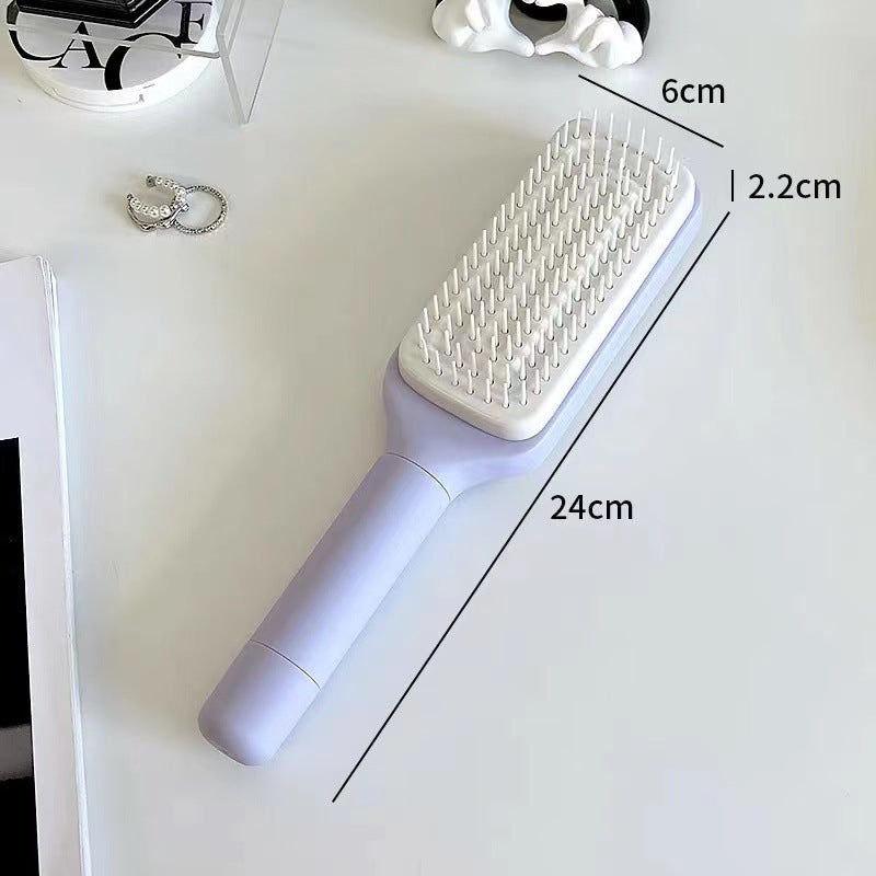 4-in-1 Self-Cleaning Hair Brush – Anti-Static Massage Comb with Rotating Scalable Design