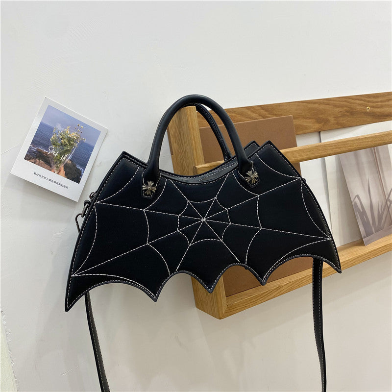 Halloween Batgirl Handbag – Spider Web Crossbody Shoulder Bag