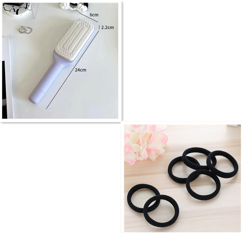 4-in-1 Self-Cleaning Hair Brush – Anti-Static Massage Comb with Rotating Scalable Design