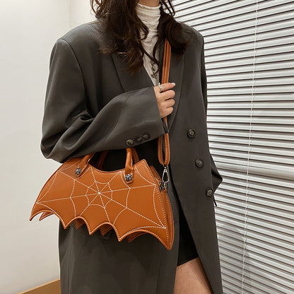 Halloween Batgirl Handbag – Spider Web Crossbody Shoulder Bag
