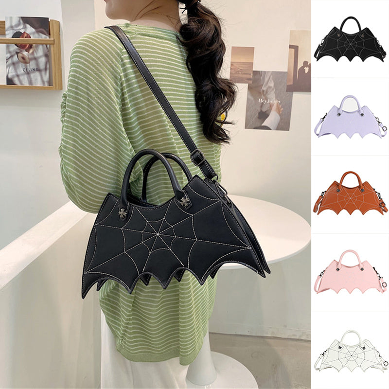 Halloween Batgirl Handbag – Spider Web Crossbody Shoulder Bag
