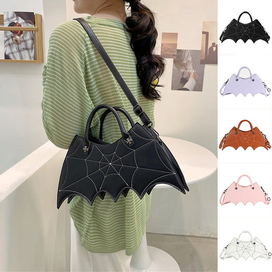 Halloween Batgirl Handbag – Spider Web Crossbody Shoulder Bag
