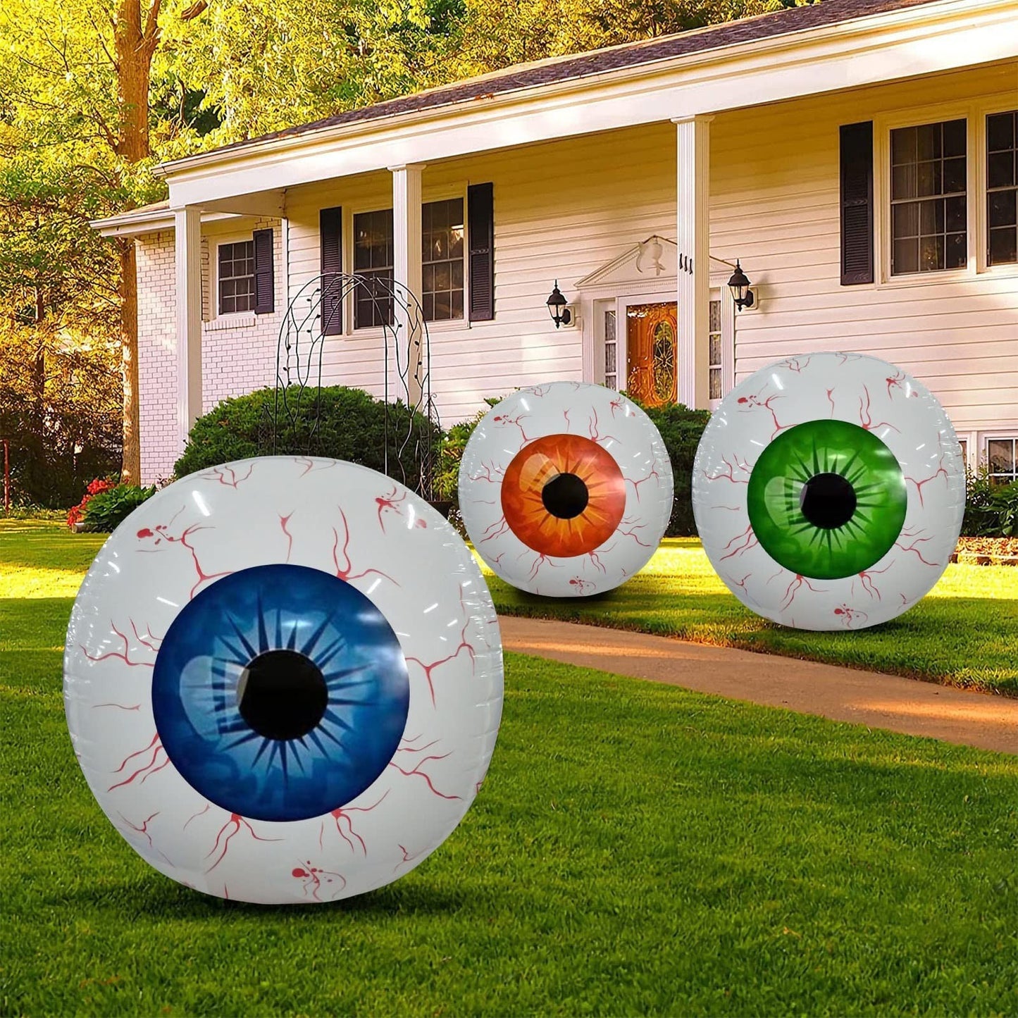 Halloween Eyeball Inflatable Balloon – Spooky Yard & Party Decor