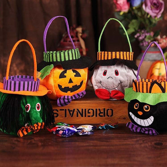 Halloween Pumpkin Candy Bag – Cute Kids Trick-or-Treat Basket & Cosplay Handbag