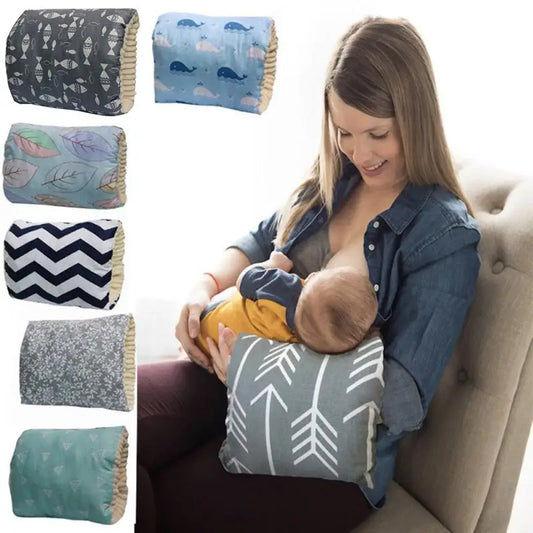 Washable Baby Breastfeeding Arm Pillow – Adjustable Cotton Nursing Cushion Pad
