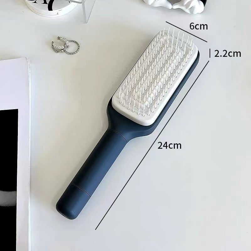 4-in-1 Self-Cleaning Hair Brush – Anti-Static Massage Comb with Rotating Scalable Design