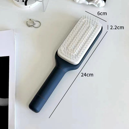 4-in-1 Self-Cleaning Hair Brush – Anti-Static Massage Comb with Rotating Scalable Design