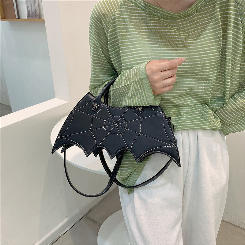 Halloween Batgirl Handbag – Spider Web Crossbody Shoulder Bag