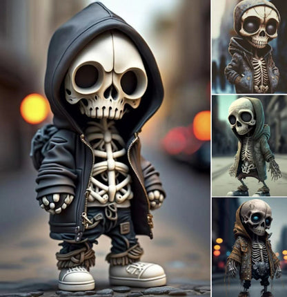 Skeleton Doll Ornament – Resin Halloween Decoration for Home