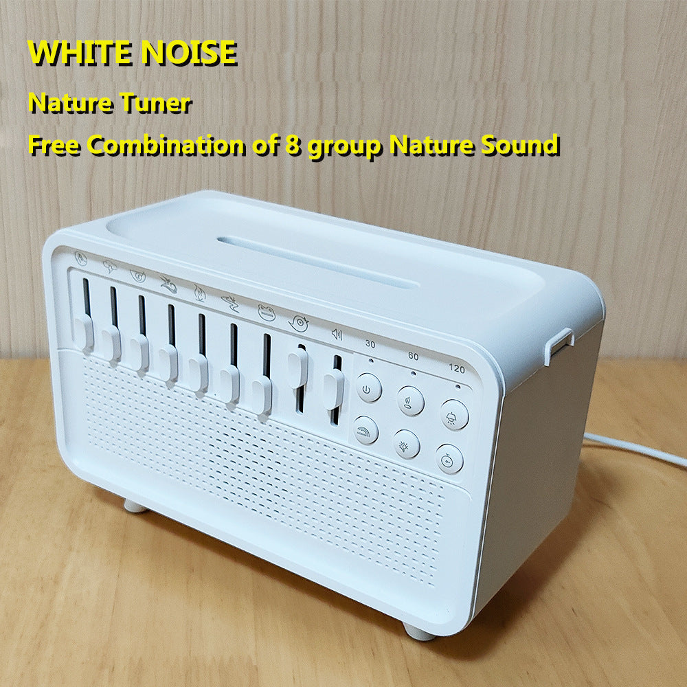 3-in-1 Sleep Aid: White Noise Bluetooth Speaker, Night Light & Humidifier