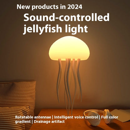 LED Jellyfish Aquarium Lamp – Smart Mood Night Light & Decorative Desk/Bedside Light