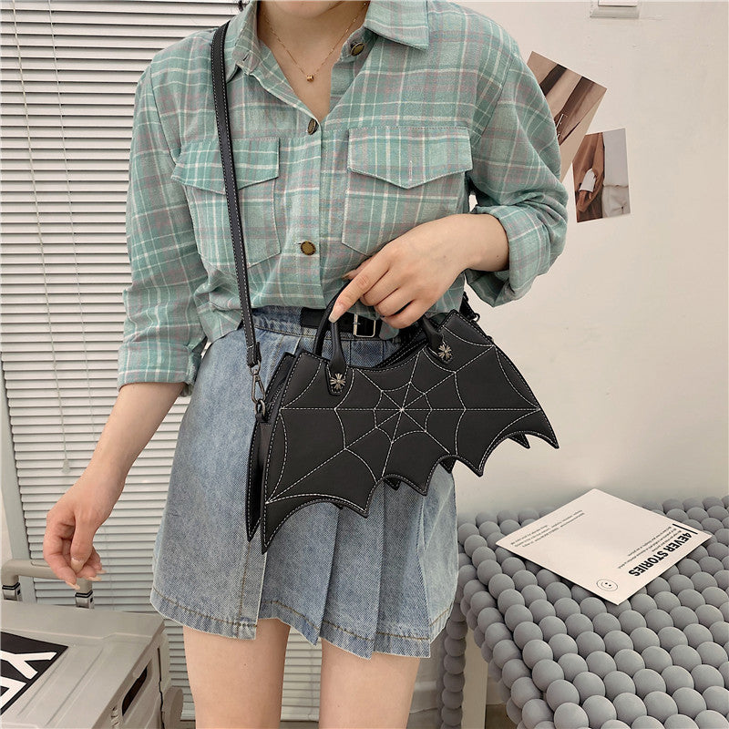 Halloween Batgirl Handbag – Spider Web Crossbody Shoulder Bag