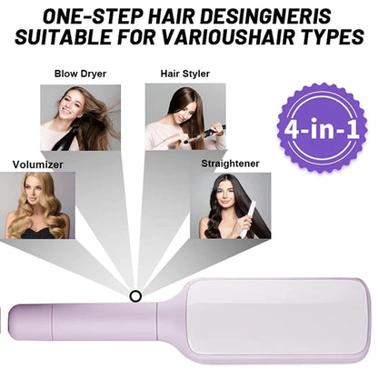 4-in-1 Self-Cleaning Hair Brush – Anti-Static Massage Comb with Rotating Scalable Design