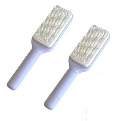 4-in-1 Self-Cleaning Hair Brush – Anti-Static Massage Comb with Rotating Scalable Design