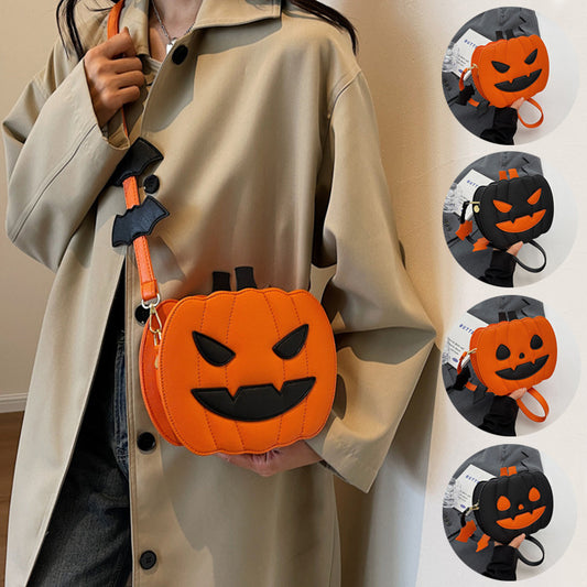Cute Halloween Pumpkin Candy Bag – Kids Cosplay Gift Basket & Handbag