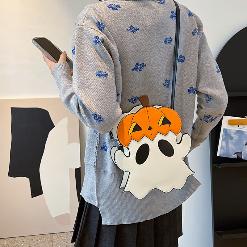 Cute Halloween Shoulder Bag – Pumpkin & Ghost 3D Crossbody Candy Purse