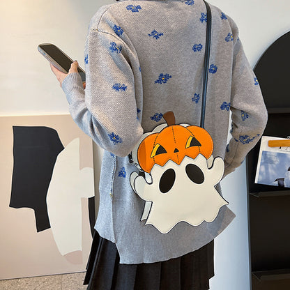 Cute Halloween Shoulder Bag – Pumpkin & Ghost 3D Crossbody Candy Purse